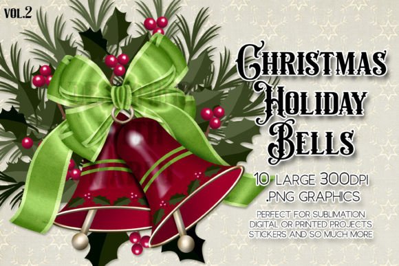 Christmas Bell Holiday Graphics Set 2