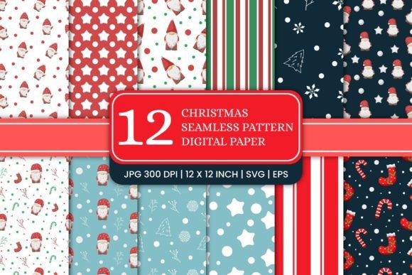 Christmas Gnome Seamless Pattern: A Versatile Digital Asset for Creative Projects