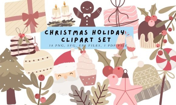 Christmas Holiday Clipart Bundle: A Versatile Resource for Creative Projects
