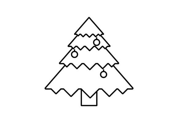 Christmas Tree Outline Vector for Creative Projects