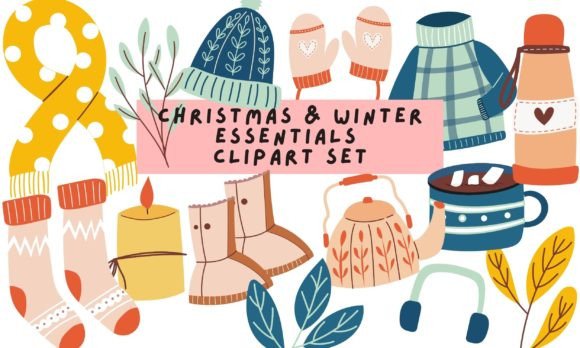 Christmas Winter Essential Clipart Bundle