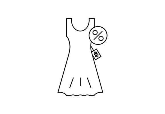 Dress Sale Clipart: A Versatile Graphic for Creative Projects