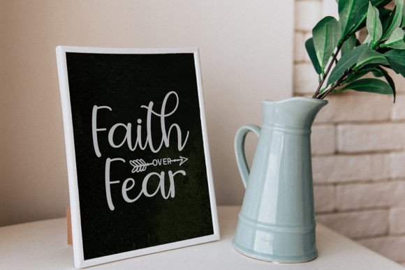 FAITH over FEAR SVG for Creative Projects