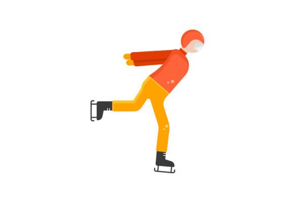 Ice Skater Vector Graphic for Creative Projects