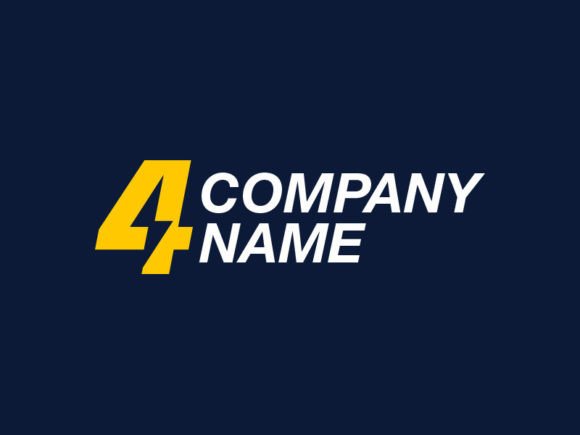 Modern Number 4 Logo Template: A Versatile Design Solution for Your Business Needs