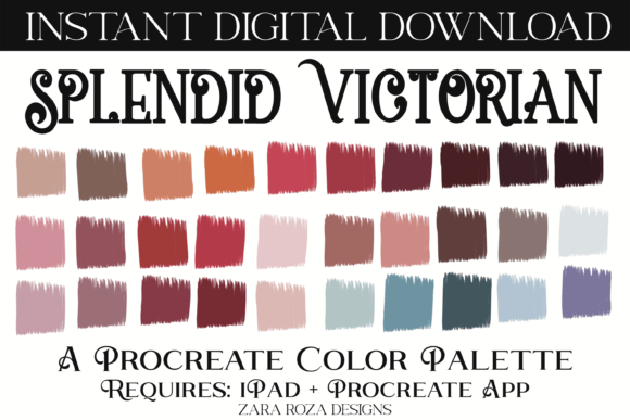 Splendid Victorian Procreate Palette: A Digital Artist's Guide to Timeless Color Inspiration