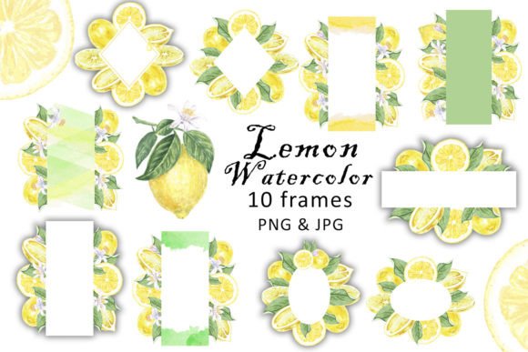 Watercolor Frame Lemon Citrus Fruit PNG: A Versatile Design Asset for Creative Projects