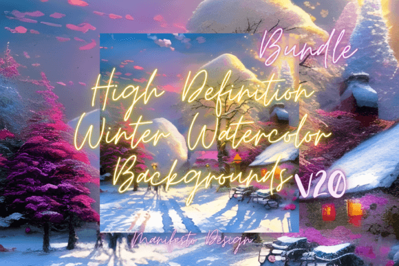 Winter Watercolor Background V20: A Versatile Digital Asset for Creative Projects