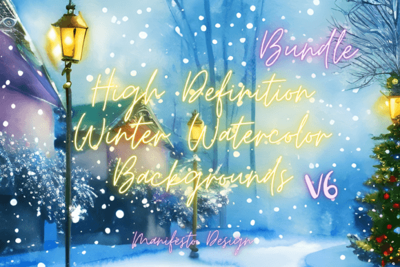 Winter Watercolor Background V6: A Versatile Tool for Creative Projects